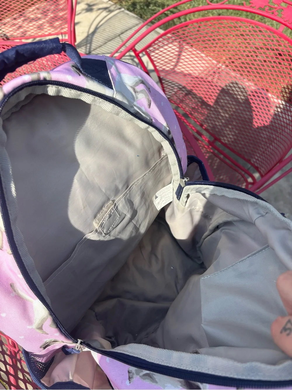 Pottery Barn Kids pink backpack